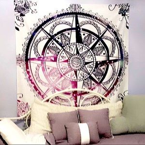 Purple compass style tapestry
